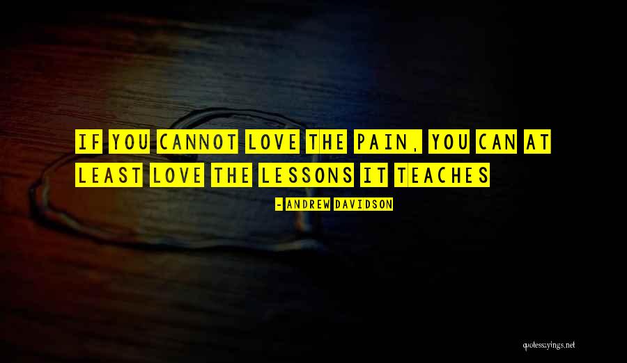 Love Lessons Quotes By Andrew Davidson