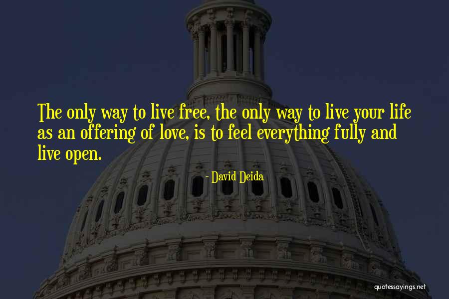 Love Life And Live Quotes By David Deida Love Life And Live Quotes By David Deida