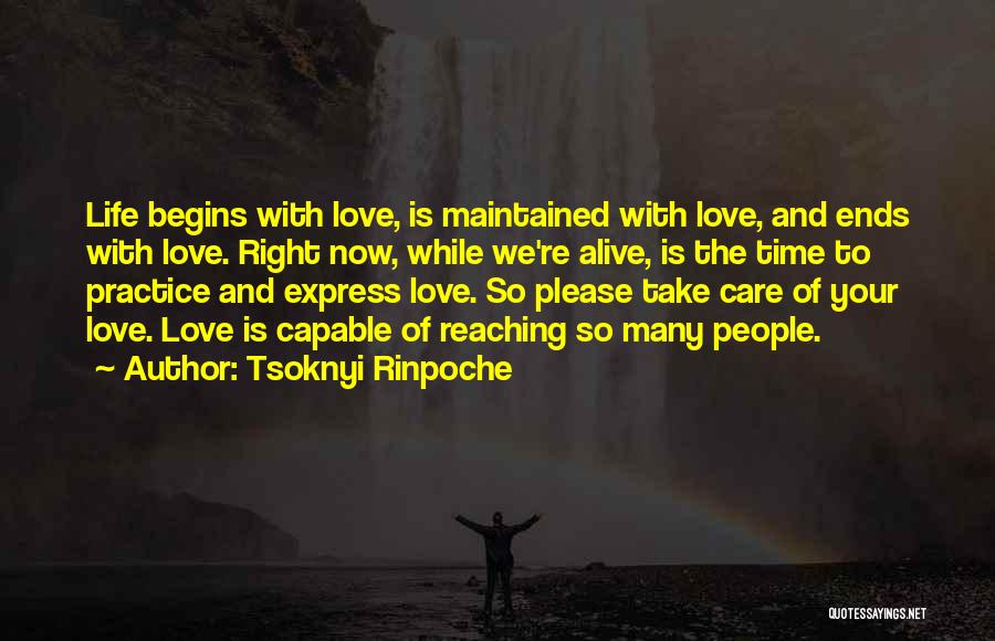 Love Life Ends Quotes By Tsoknyi Rinpoche