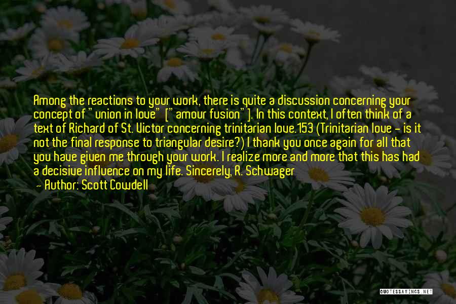 Love Life Text Quotes By Scott Cowdell