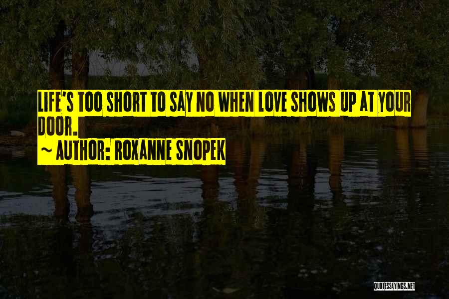 Love Life's Too Short Quotes By Roxanne Snopek