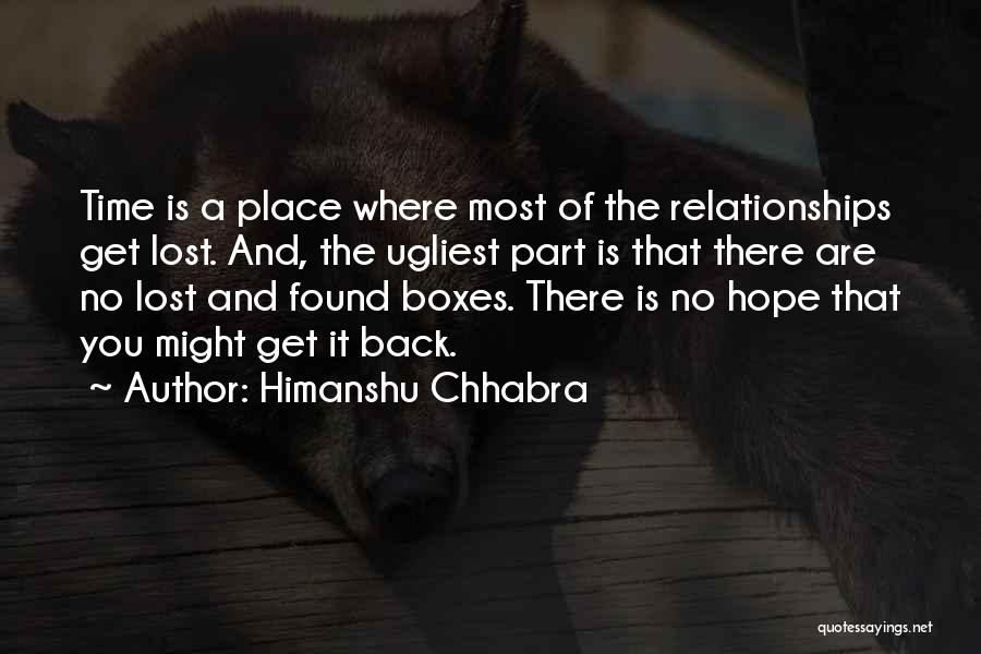 Love Lost Now Found Quotes By Himanshu Chhabra