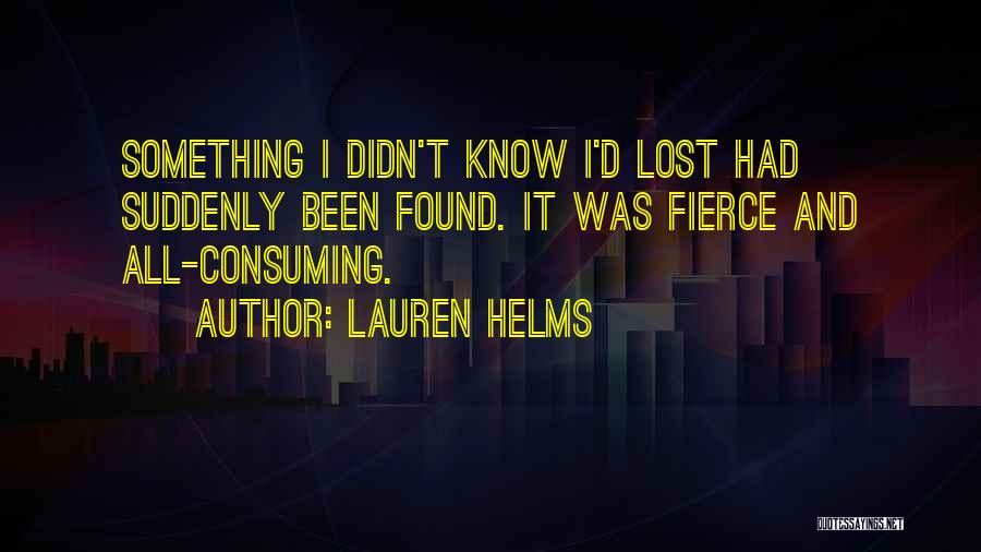 Love Lost Then Found Quotes By Lauren Helms