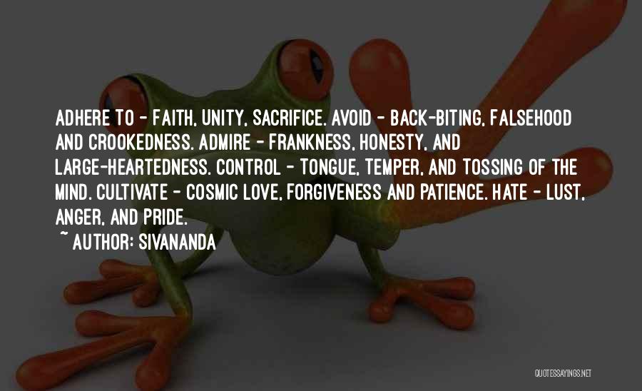 Love Lust Faith Quotes By Sivananda