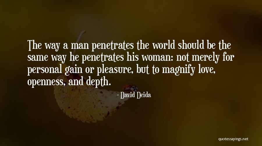 Love Man And Woman Quotes By David Deida