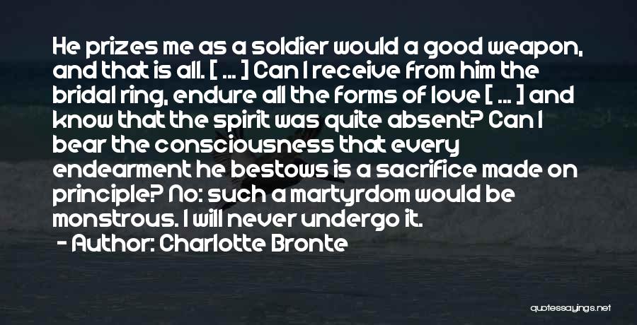 Love Martyrdom Quotes By Charlotte Bronte