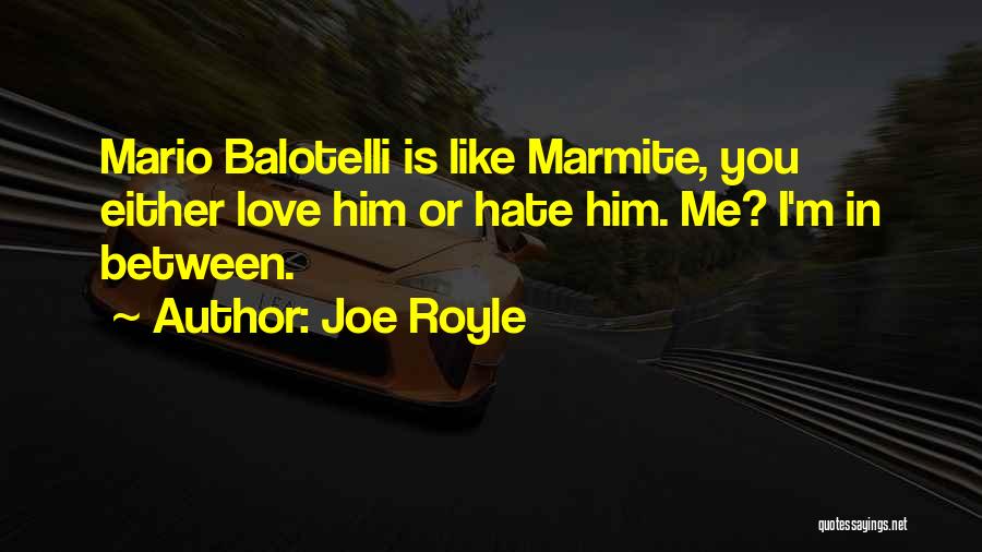 Love Me Or Hate Quotes By Joe Royle