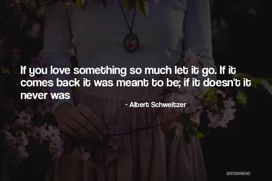 Love Meant To Be Quotes By Albert Schweitzer