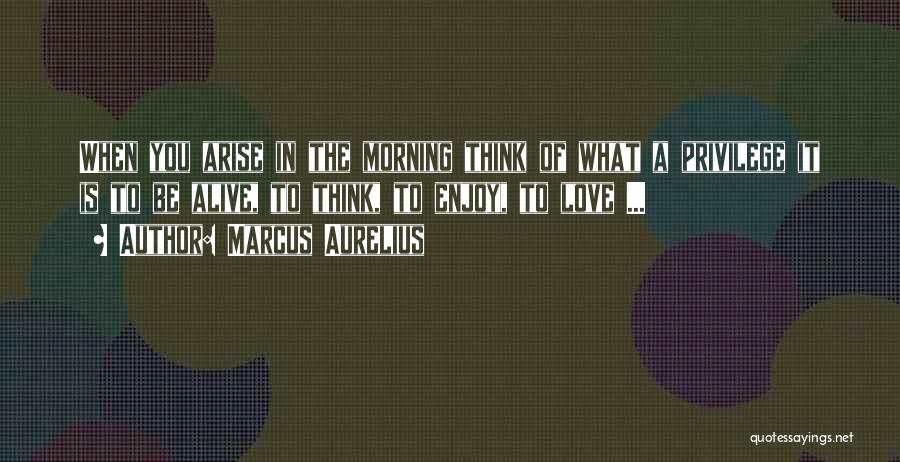 Love Morning Quotes By Marcus Aurelius