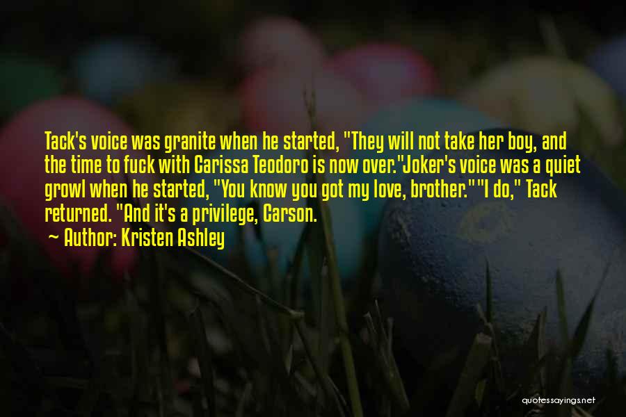 Love My Boy Quotes By Kristen Ashley