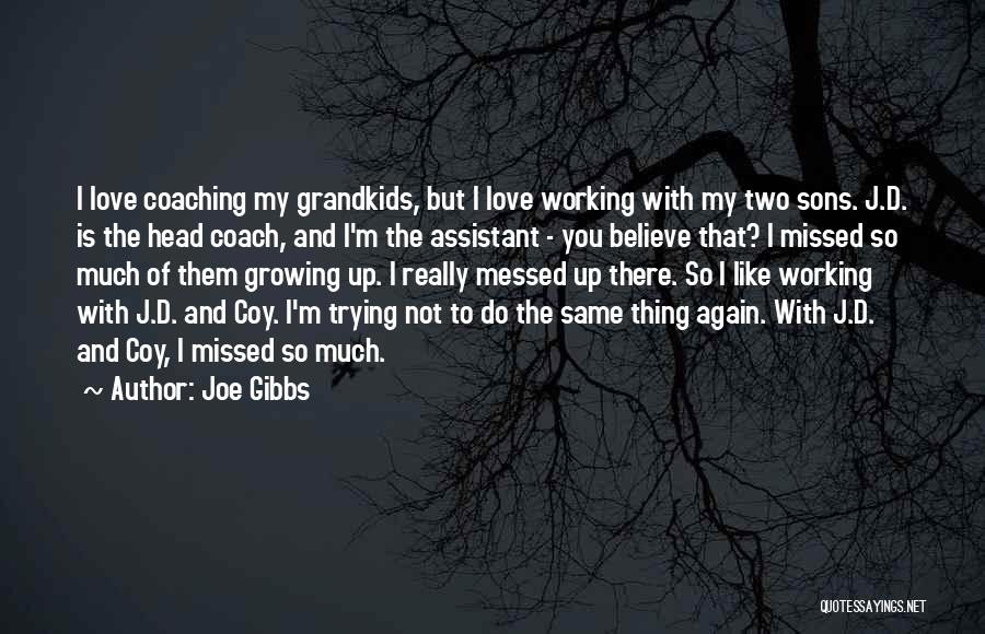 Love My Sons Quotes By Joe Gibbs