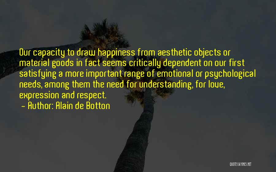 Love Needs Expression Quotes By Alain De Botton