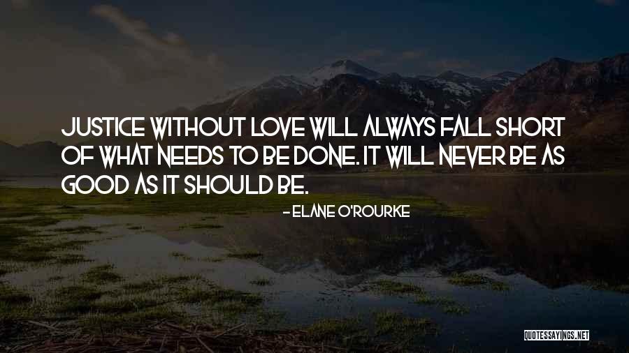 Love Needs Quotes By Elane O'Rourke