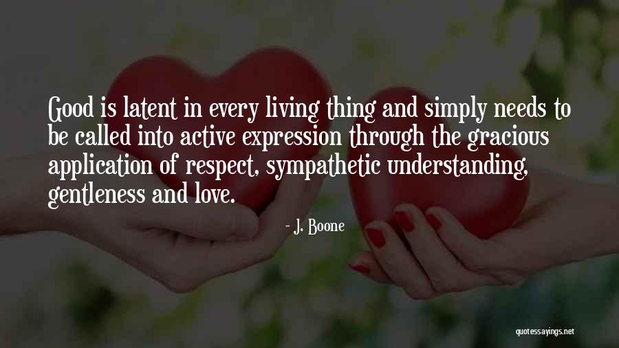 Love Needs Understanding Quotes By J. Boone