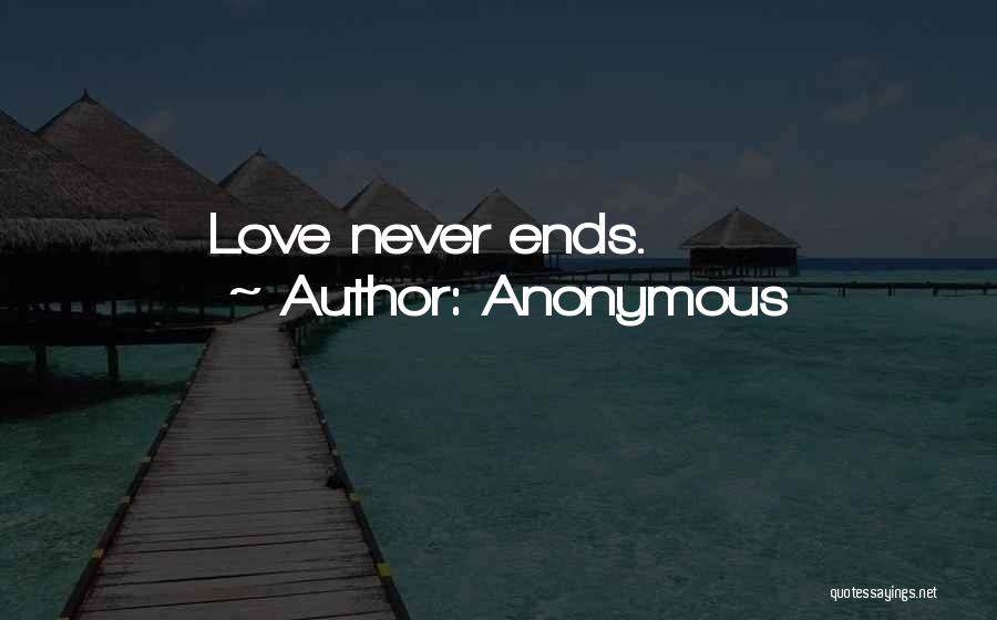 Love Never Ends Quotes By Anonymous