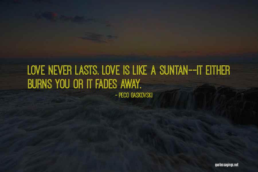 Love Never Fades Quotes By Peco Gaskovski