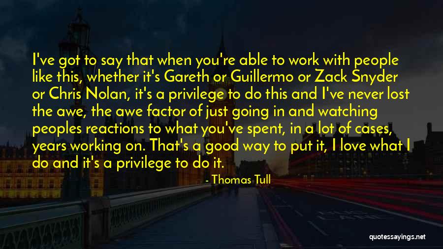 Love Never Working Out Quotes By Thomas Tull