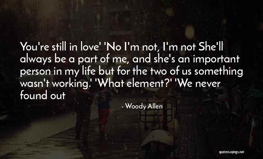 Love Never Working Out Quotes By Woody Allen