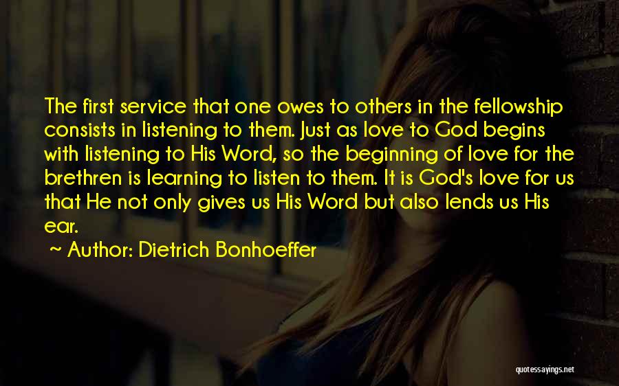 Love Not Just Word Quotes By Dietrich Bonhoeffer