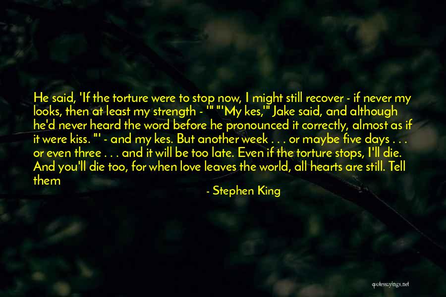 Love Now Before It's Too Late Quotes By Stephen King Love Now Before It's Too Late Quotes By Stephen King