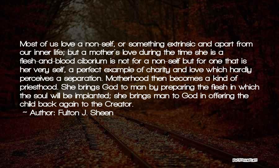 Love Of A Mother To A Child Quotes By Fulton J. Sheen