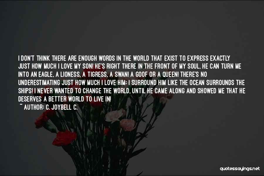 Love Of A Mother To His Son Quotes By C. JoyBell C.