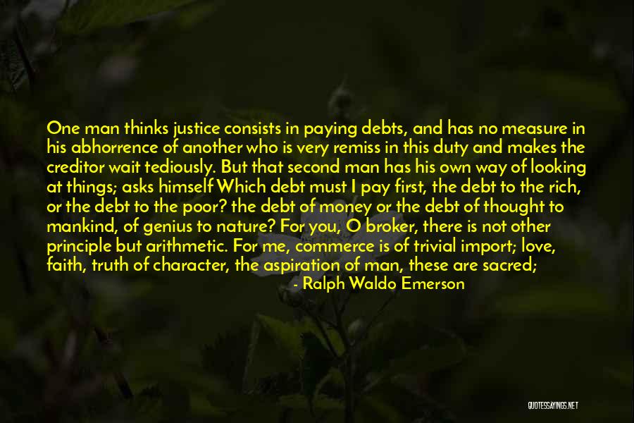 Love Of Money Quotes By Ralph Waldo Emerson