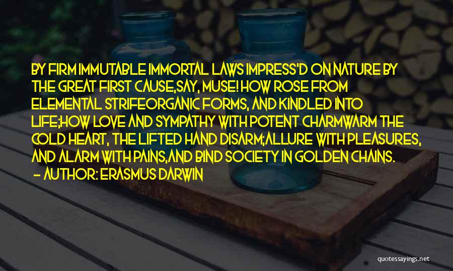 Love Organic Quotes By Erasmus Darwin