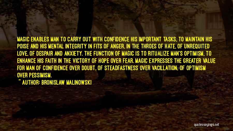 Love Over Fear Quotes By Bronislaw Malinowski