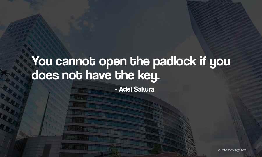 Love Padlock Quotes By Adel Sakura