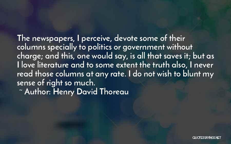 Love Perceive Quotes By Henry David Thoreau