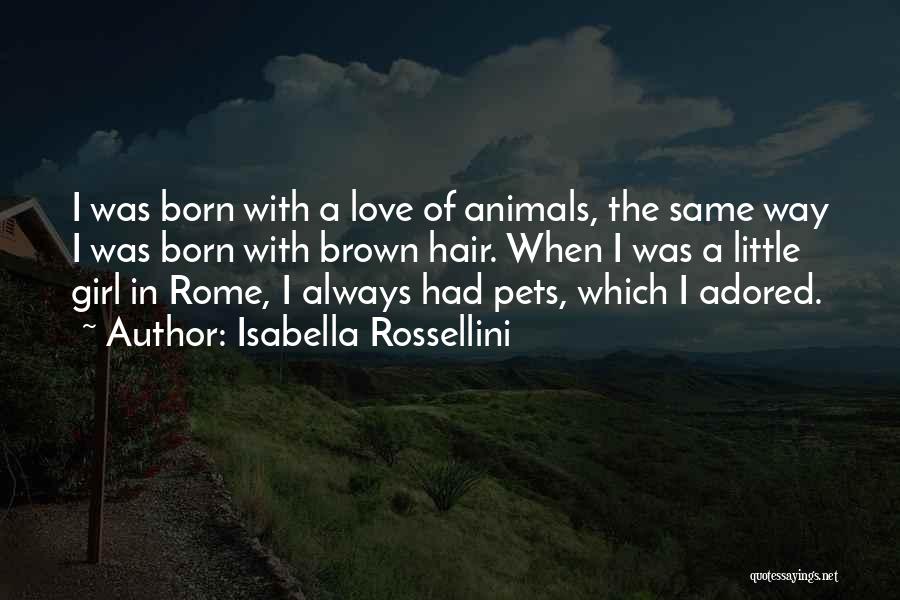 Love Pets Quotes By Isabella Rossellini