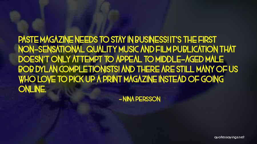 Love Pick Up Quotes By Nina Persson