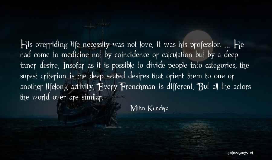 Love Profession Quotes By Milan Kundera