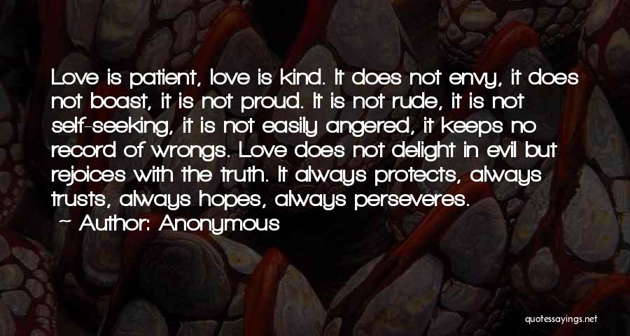 Love Protects Quotes By Anonymous