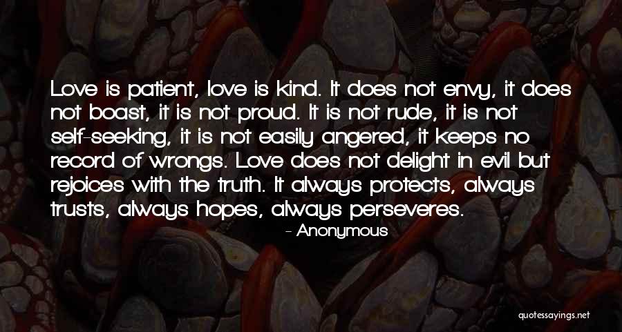 Love Protects Quotes By Anonymous