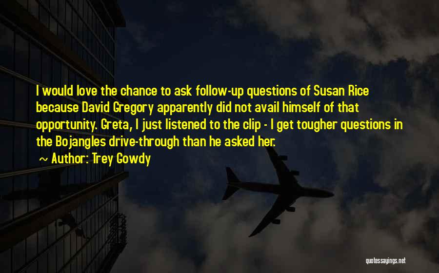 Love Questions Quotes By Trey Gowdy