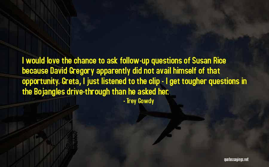 Love Questions Quotes By Trey Gowdy