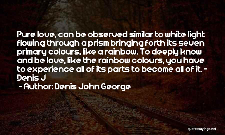 Love Rainbow Quotes By Denis John George