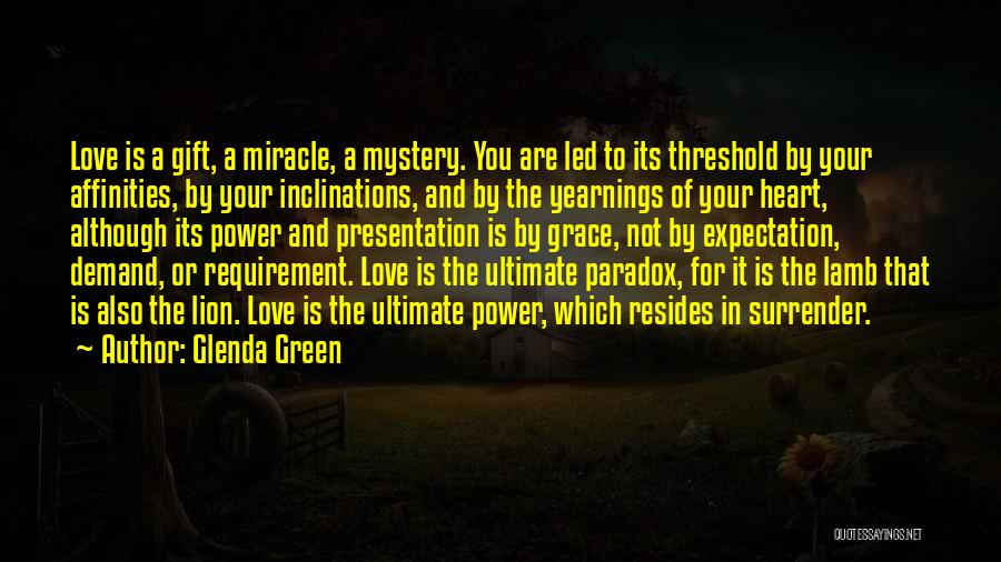 Love Requirement Quotes By Glenda Green