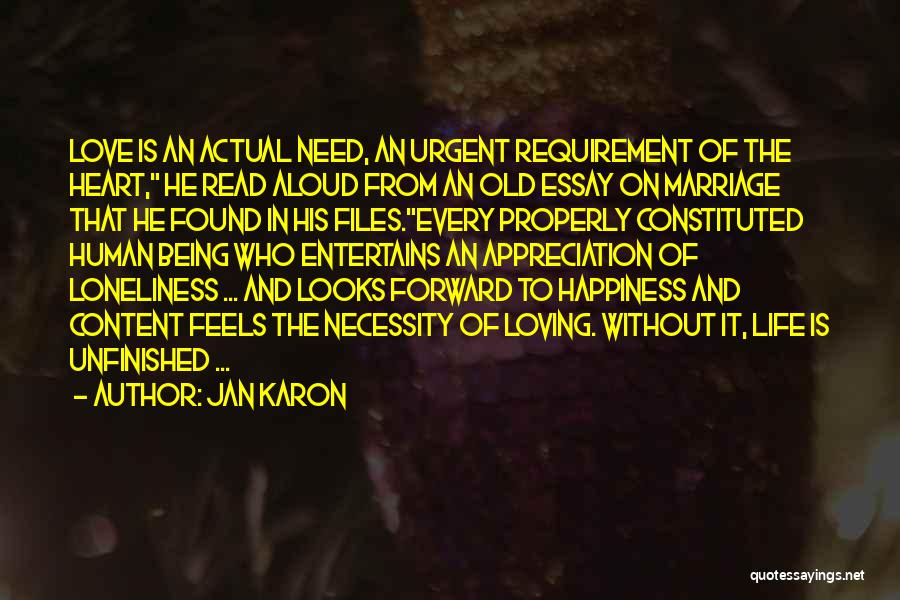 Love Requirement Quotes By Jan Karon