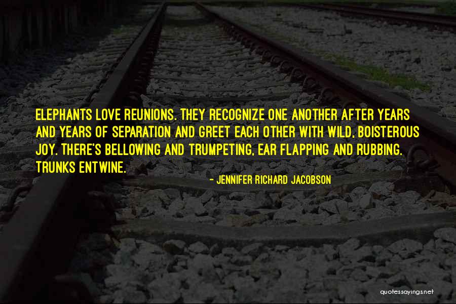 Love Reunions Quotes By Jennifer Richard Jacobson