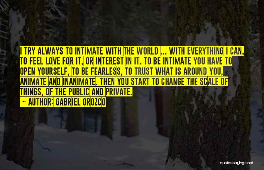 Love Scale Quotes By Gabriel Orozco