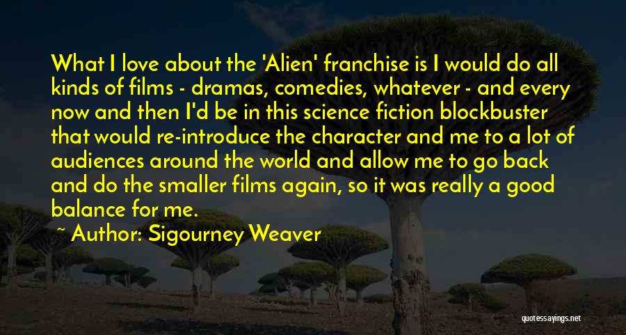 Love Science Fiction Quotes By Sigourney Weaver