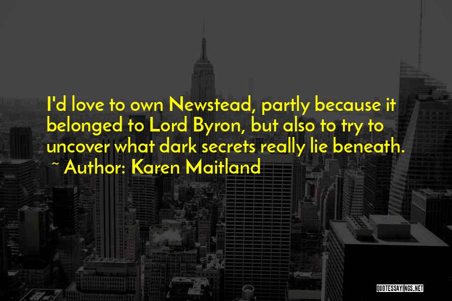 Love Secrets Quotes By Karen Maitland