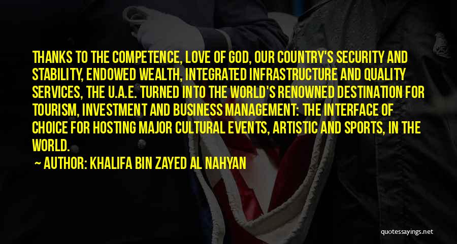 Love Security Quotes By Khalifa Bin Zayed Al Nahyan