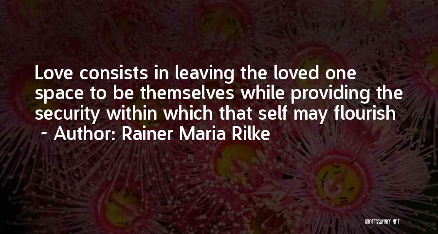 Love Security Quotes By Rainer Maria Rilke