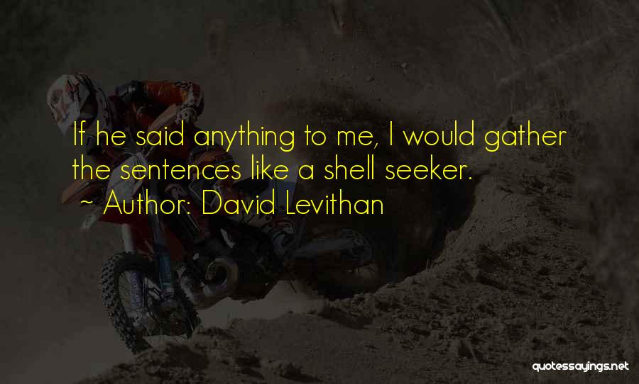 Love Sentences Quotes By David Levithan
