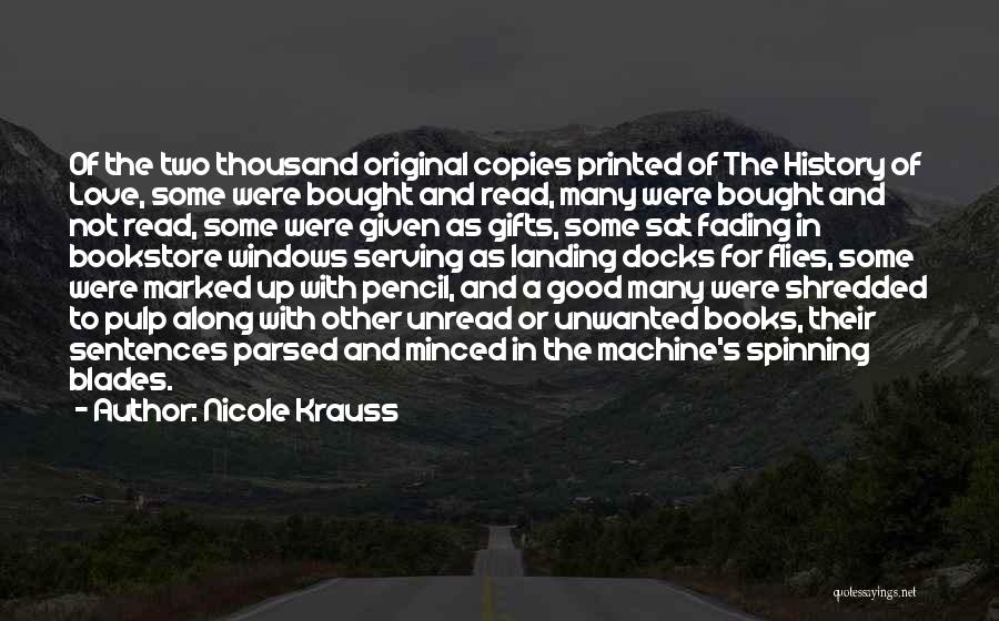 Love Sentences Quotes By Nicole Krauss
