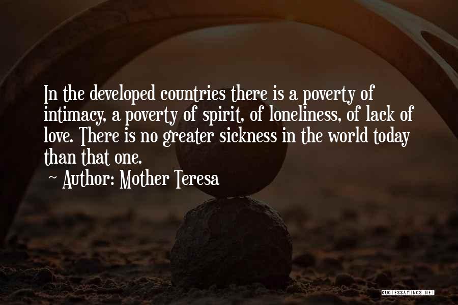 Love Sickness Quotes By Mother Teresa